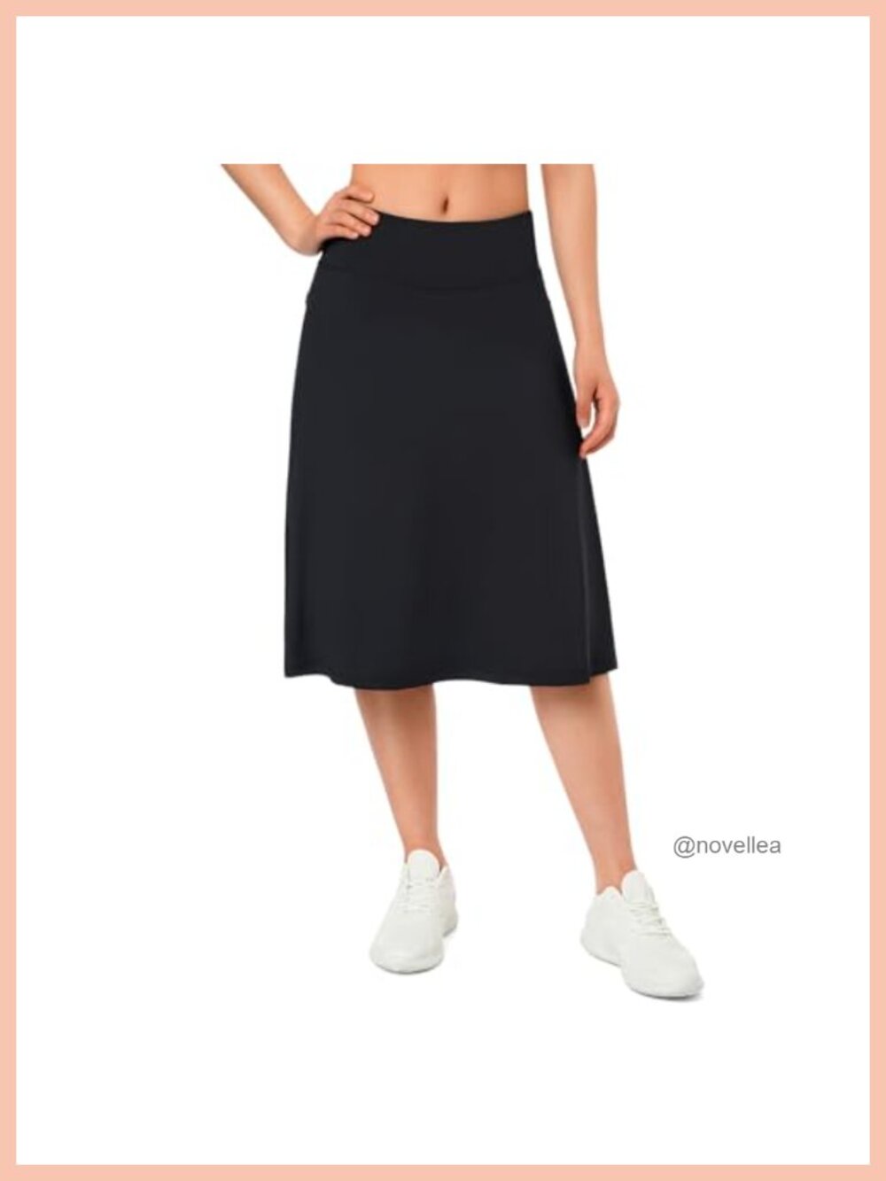 Women's 26 Inch Knee Length Skort with Pockets High Waist Athletic Golf Tennis
